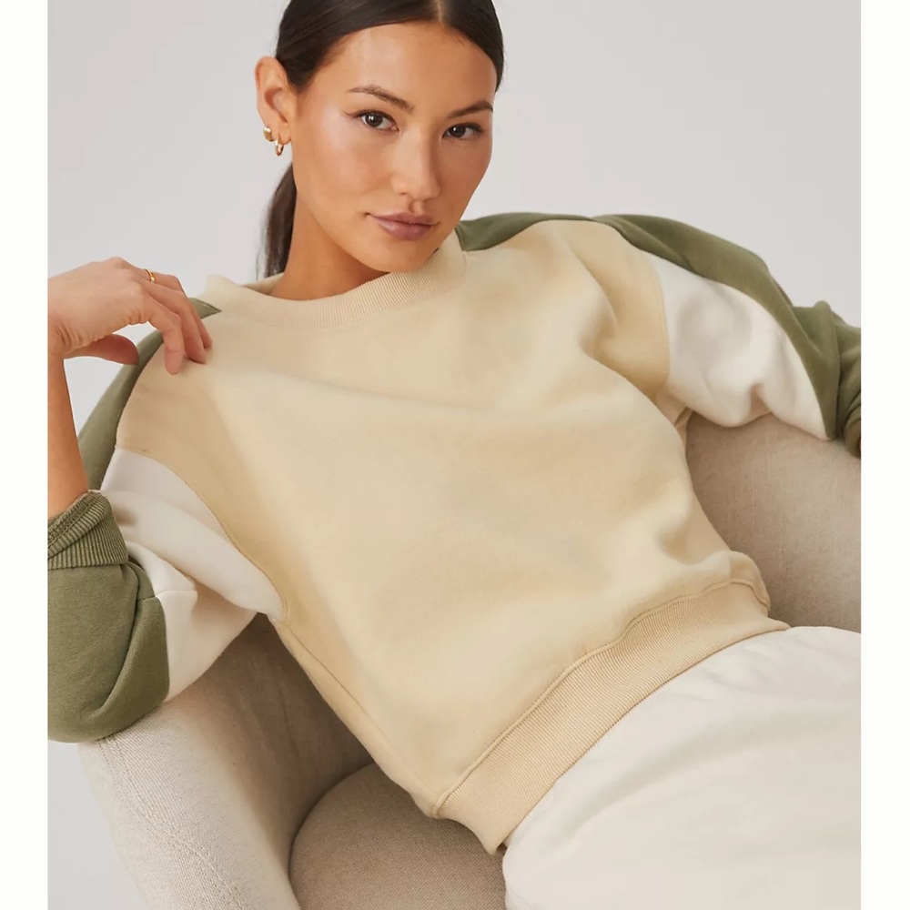 Anthropologie Color Blocked Sweatshirt